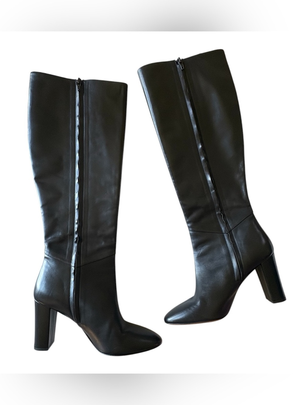 Vince Vita Black Leather Knee High Boots New 9.5 - Picture 3 of 6